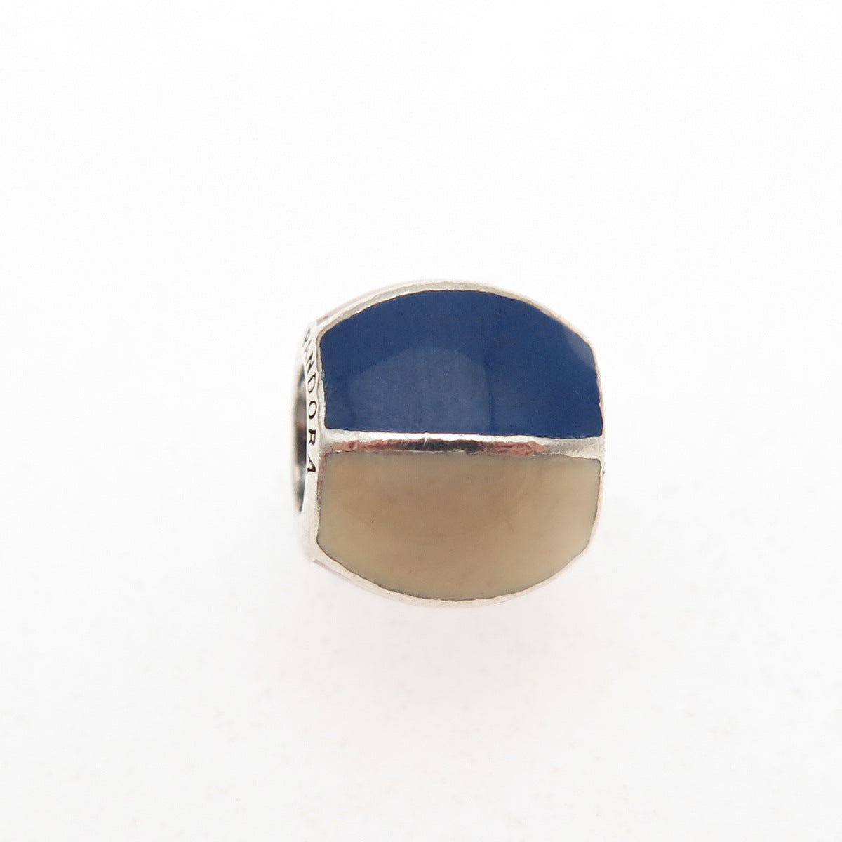 PANDORA 925 Sterling Silver Enamel Beach Ball Slide Bead Charm