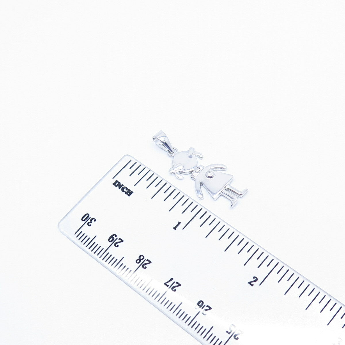 925 Sterling Silver C Z Girl Pendant