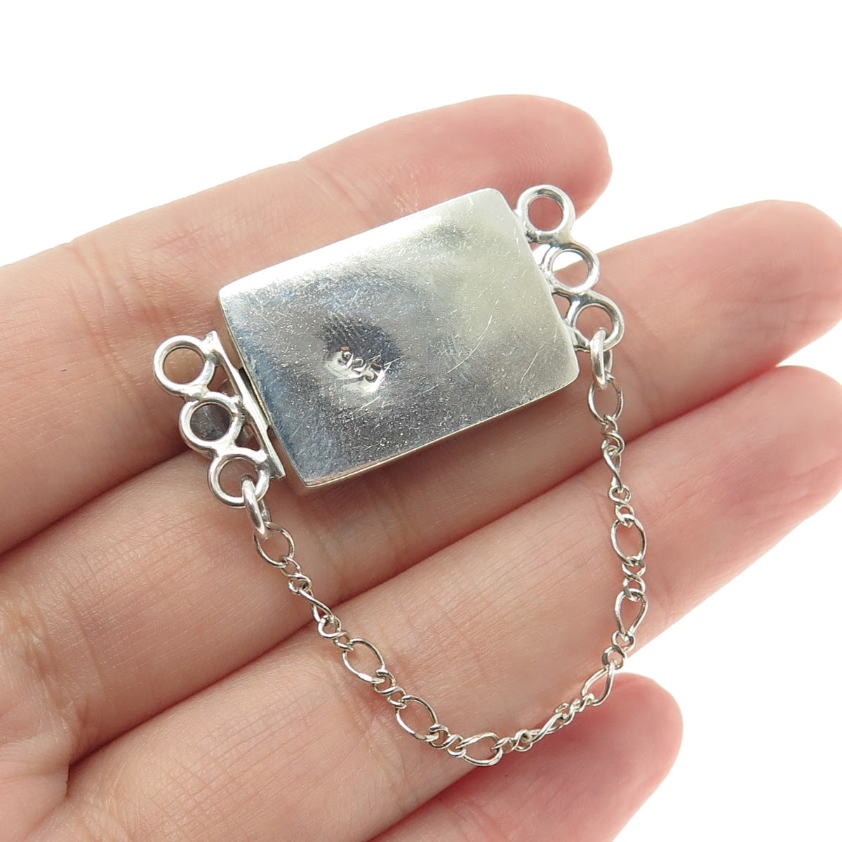 925 Sterling Silver Vintage Box Clasp for Bracelet / Necklace