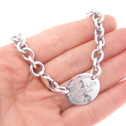 TIFFANY & CO. Sterling Vintage Return to Tiffany Necklace 14" (polished front)
