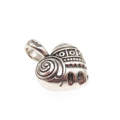 LAGOS Caviar 925 Sterling Silver Vintage Heart of Philadelphia Charm Pendant