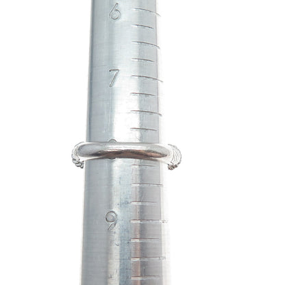 JUDITH RIPKA 925 Sterling Silver Twisted Ribbed Ring Size 8.25