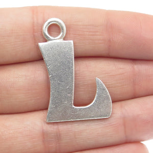 800 Silver Vintage Egypt Letter "L" Initial Pendant