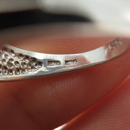 MICHELLE ALBALA 925 Sterling Vintage Real Princess-Cut Amethyst Ring Size 7.5