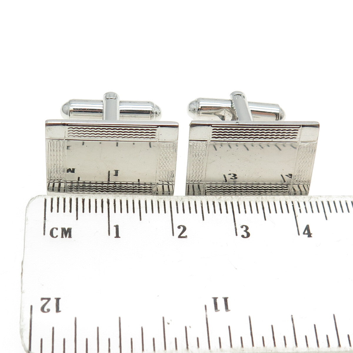 925 Sterling Silver Vintage Engraved Cufflinks