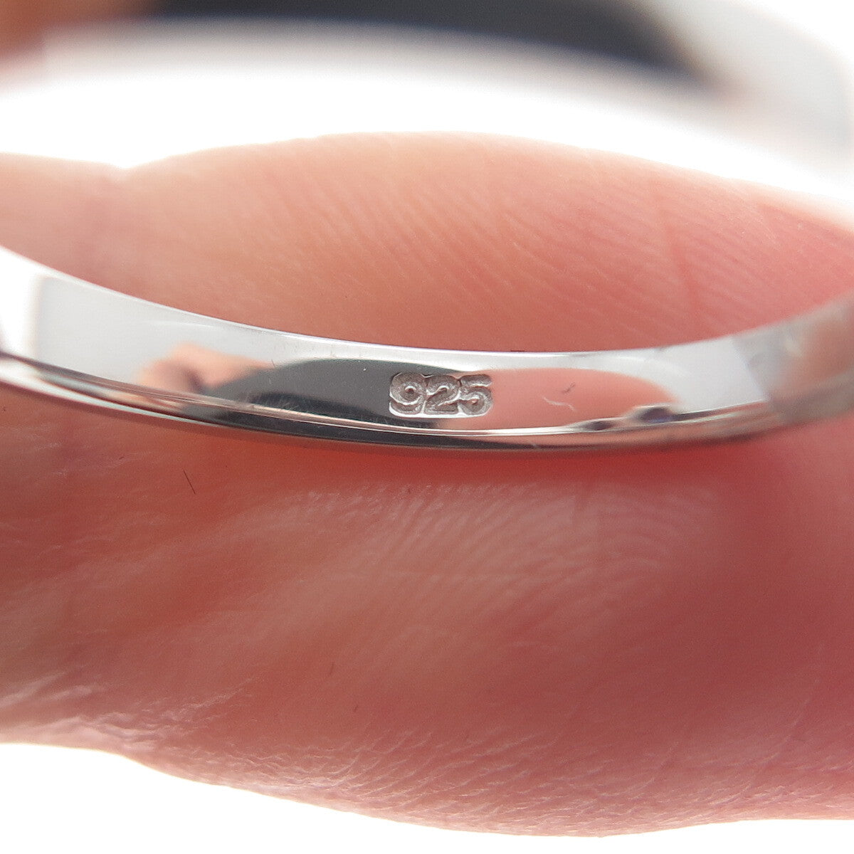 925 Sterling Silver Round-Cut Purple C Z Ring Size 8