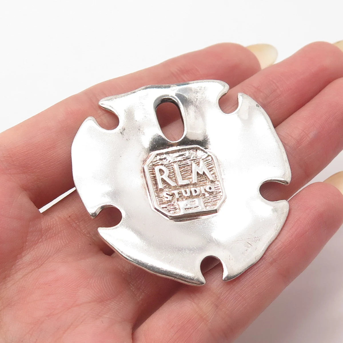 925 Sterling Silver Vintage Robert Lee Morris Modernist Slide Pendant