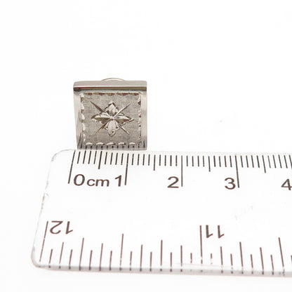 LAMODE 925 Sterling Silver Vintage Diamond-Cut North Star Lapel Pin