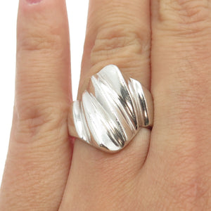 925 Sterling Silver Vintage Mexico Modernist Ring Size 6.5