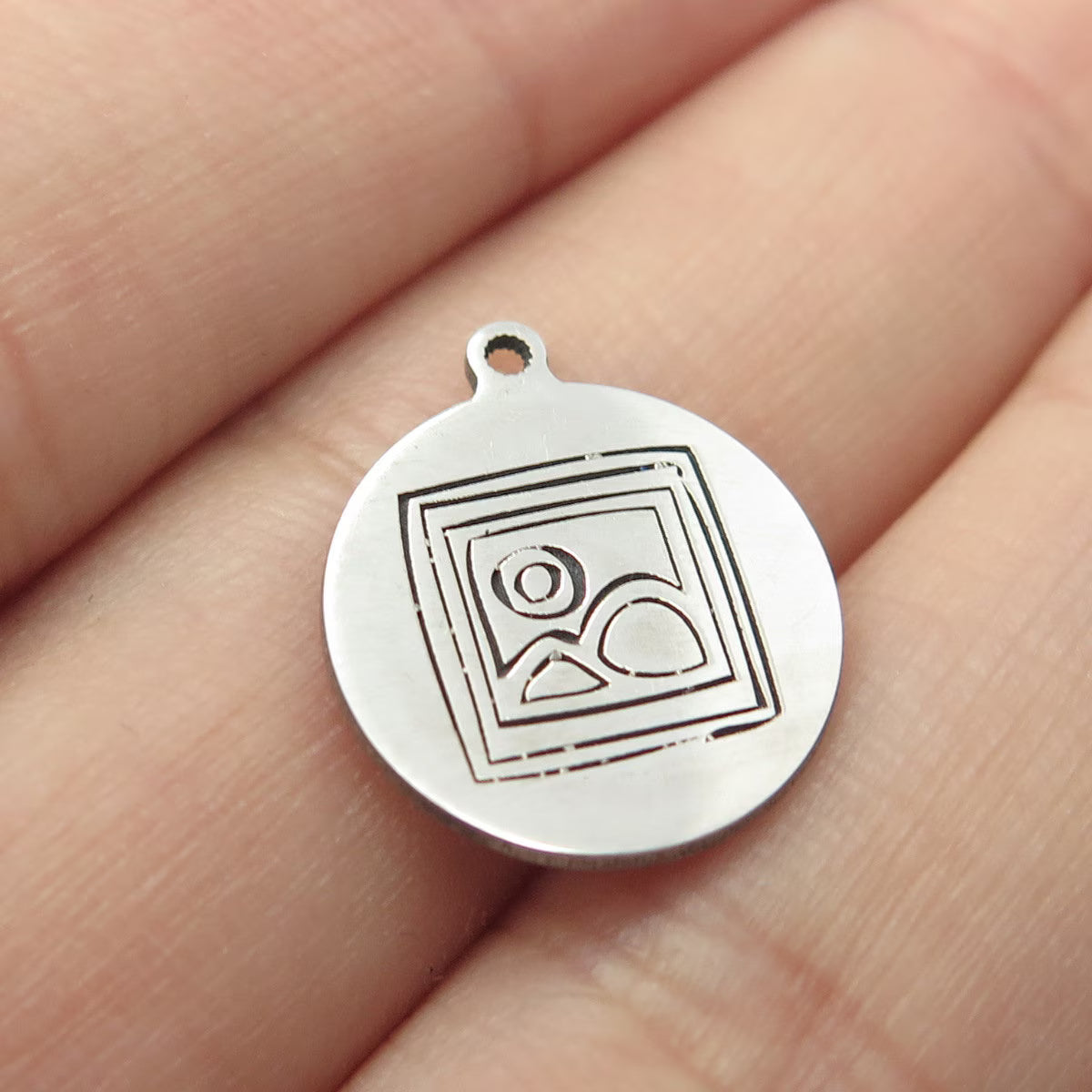 925 Sterling Silver USA Two In Town Sunrise Scenery Charm Pendant