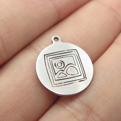 925 Sterling Silver USA Two In Town Sunrise Scenery Charm Pendant
