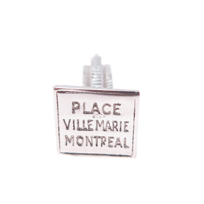 925 Sterling Silver Vintage Place Ville Marie Montreal Mini 3D Charm Pendant
