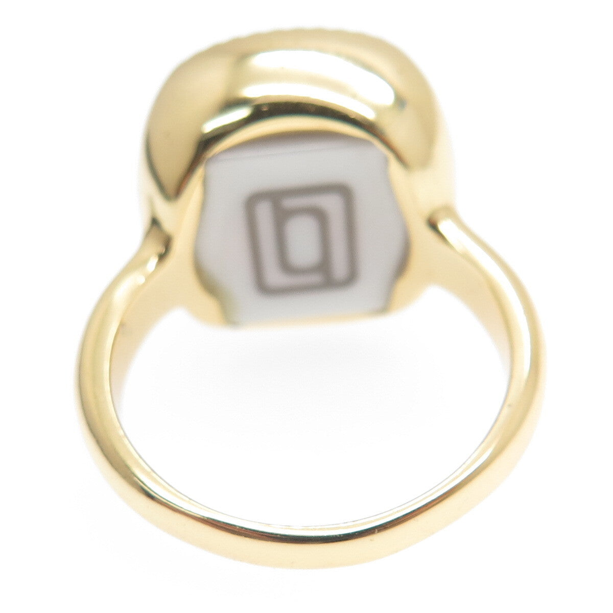 BLQ Basiq Jewelry 925 Sterling Silver Gold Plated Real Quartz Ring Size 8.75
