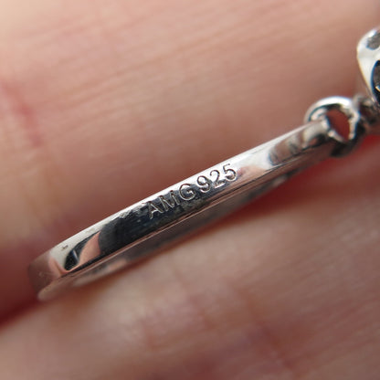 925 Sterling Silver Round-Cut C Z Ice Cream 3D Charm Pendant