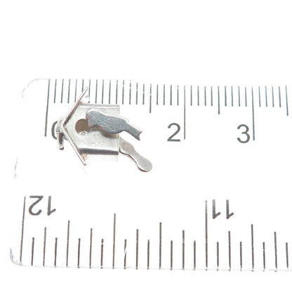 925 Sterling Silver Vintage Mexico Birdhouse Minimalist 3D Charm Pendant