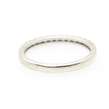 925 Sterling Silver Round-Cut Shaped C Z Ring Size 7