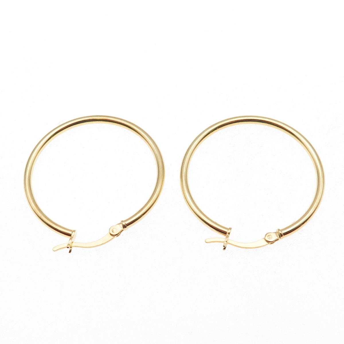 925 Sterling Silver Gold Plated Hoop Earrings