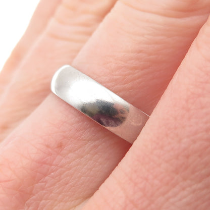 925 Sterling Silver Vintage Classic Wedding Band Ring Size 7
