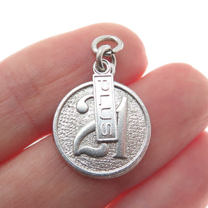 WELLS 925 Sterling Silver Vintage Lucky Number "21" Charm Pendant
