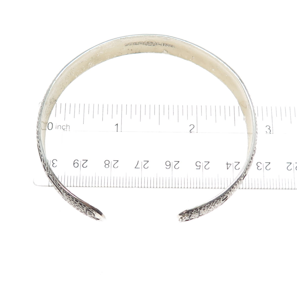 WOHELO Sterling Silver Vintage Campfire Girls Hammered Adjustable Bracelet 8"