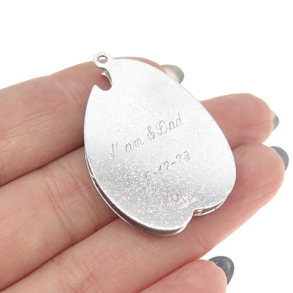 925 Sterling Silver Vintage M&M Multi C Z Graduation Day Diploma Pendant