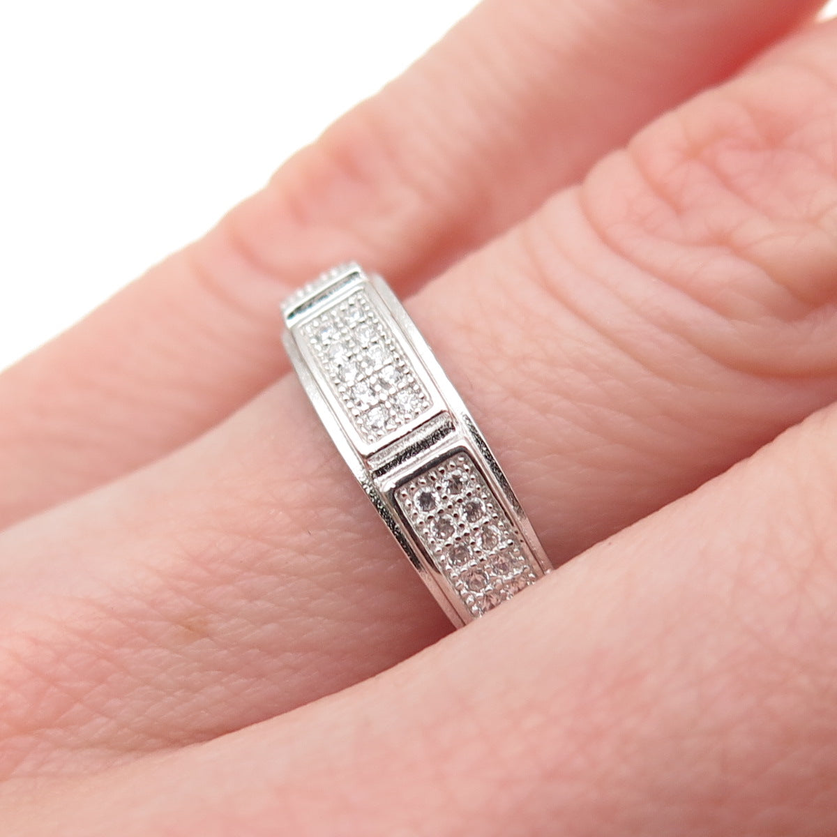 925 Sterling Silver Round-Cut C Z Ring Size 6