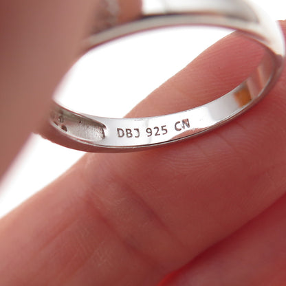 Dee Berkle 925 Sterling Silver Round-Cut C Z Engagement Ring Size 7