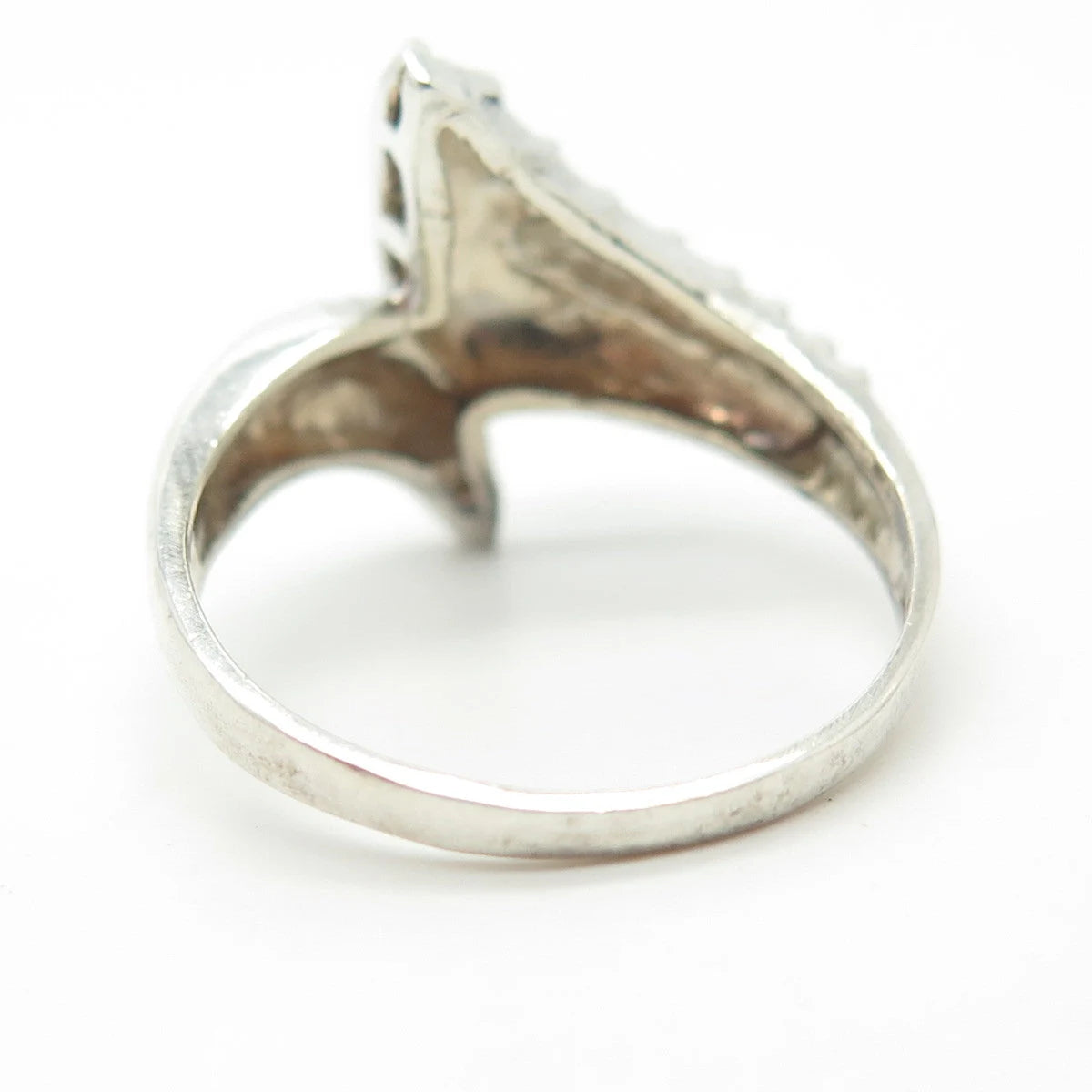 925 Sterling Silver Vintage Modernist Ring Size 7.75