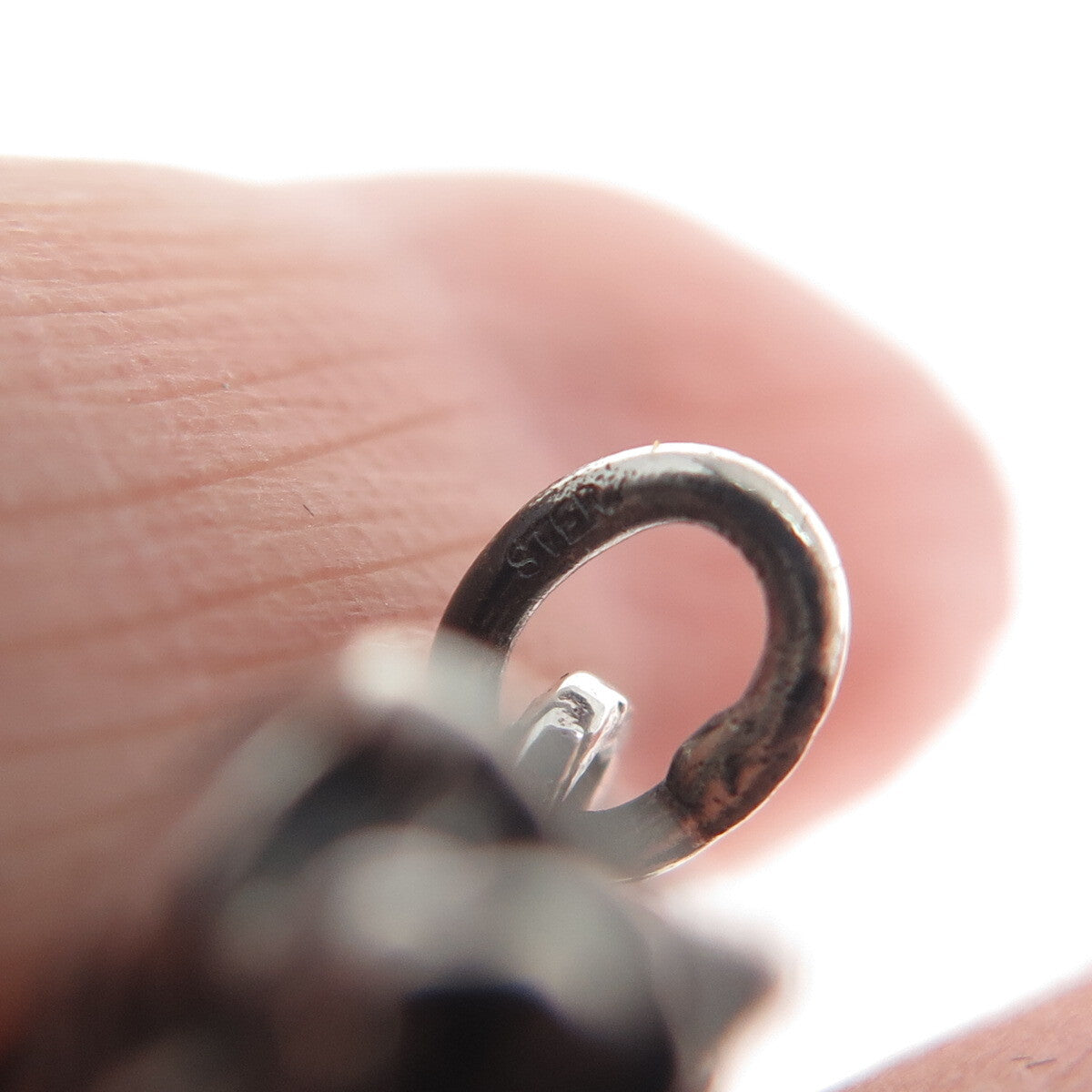 925 Sterling Silver Vintage Zebra Oxidized 3D Charm Pendant