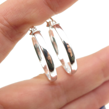 925 Sterling Silver Italy Hoop Earrings