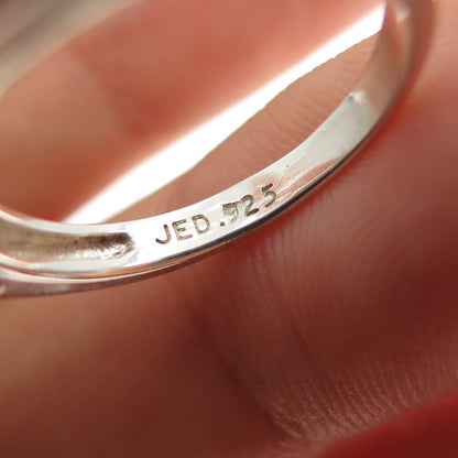 JED JOSEPH DEMARCO 925 Sterling Silver Vintage Real Sapphire Ring Size 6.25