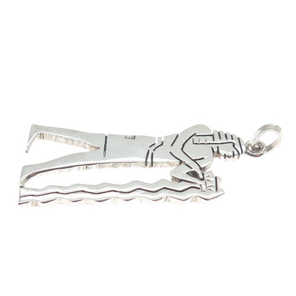 800 Silver Vintage Egyptian God Nu Pendant