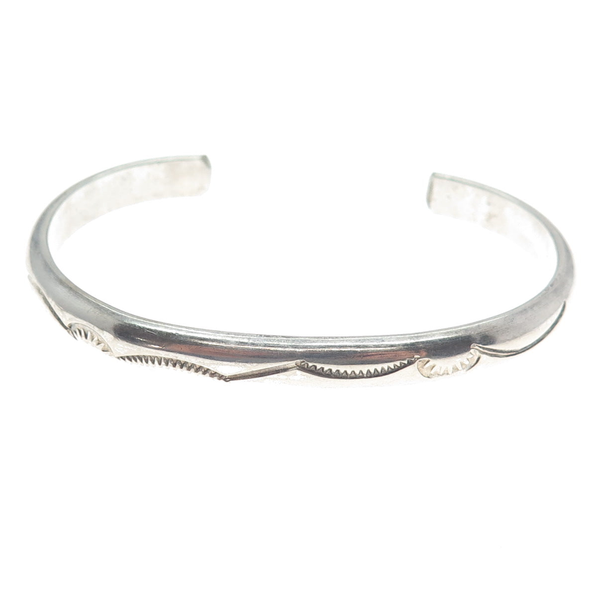 Old Pawn 925 Sterling Silver Vintage Southwestern Adjustable Cuff Bracelet 6.25"