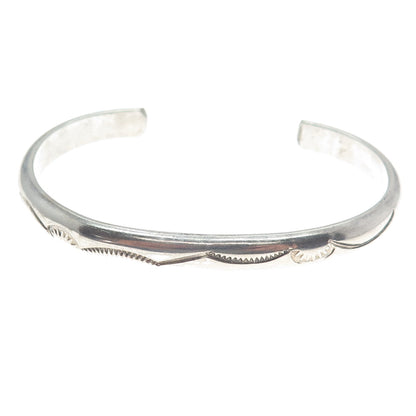 Old Pawn 925 Sterling Silver Vintage Southwestern Adjustable Cuff Bracelet 6.25"