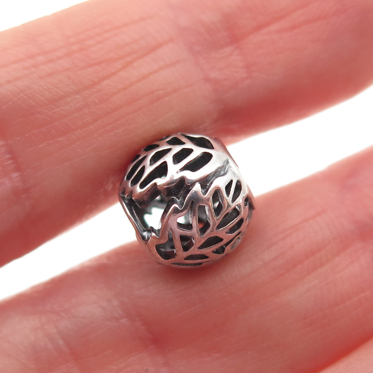 PANDORA 925 Sterling Silver Autumn Bliss Leaves Slide Bead Charm