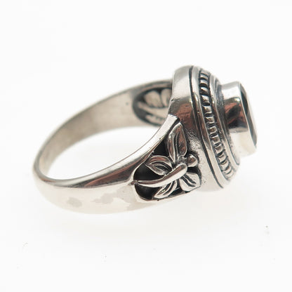 925 Sterling Silver Vintage Real Peridot Butterfly Ring Size 7.25