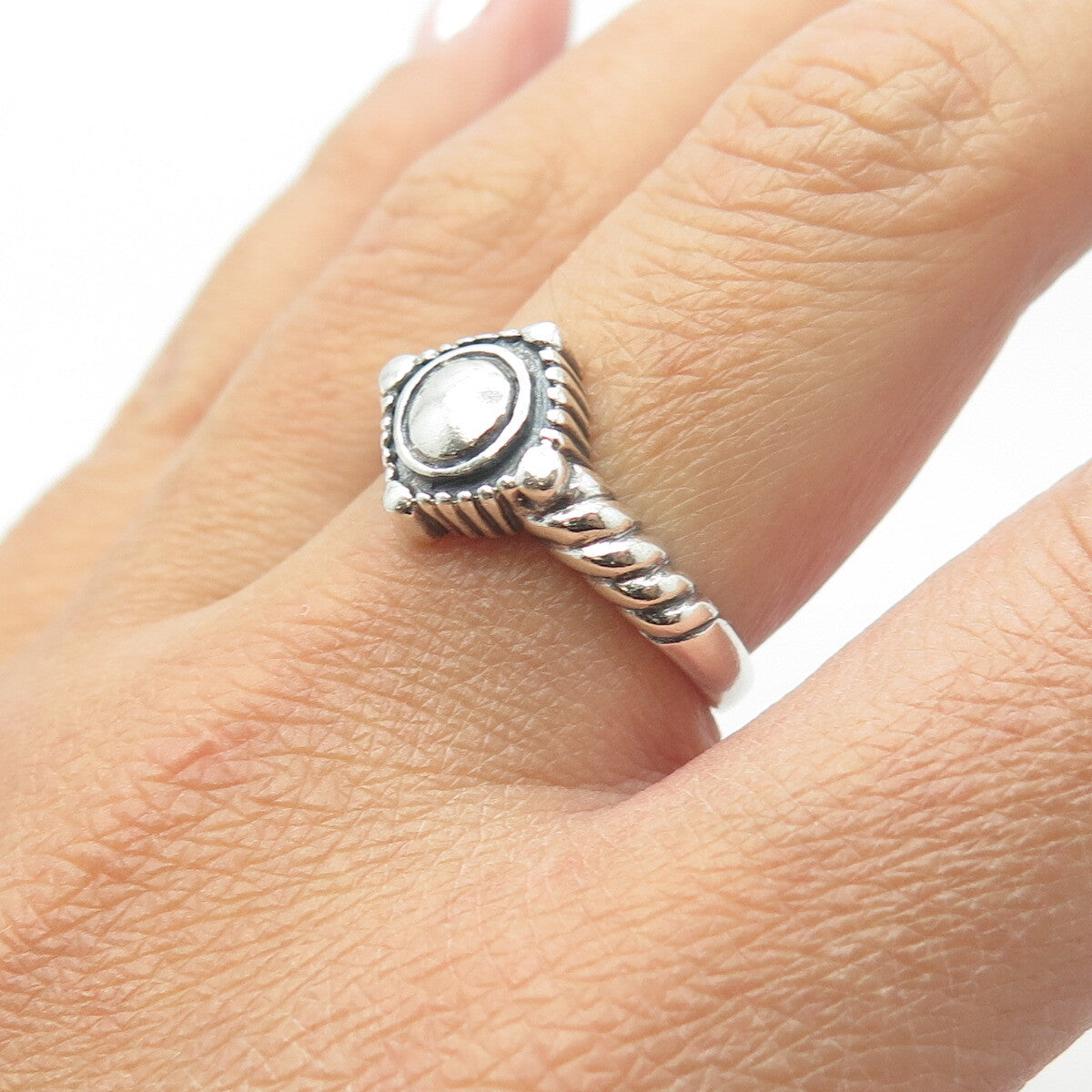 CHAPAL ZENRAY 925 Sterling Silver Vintage Cross Ring Size 9