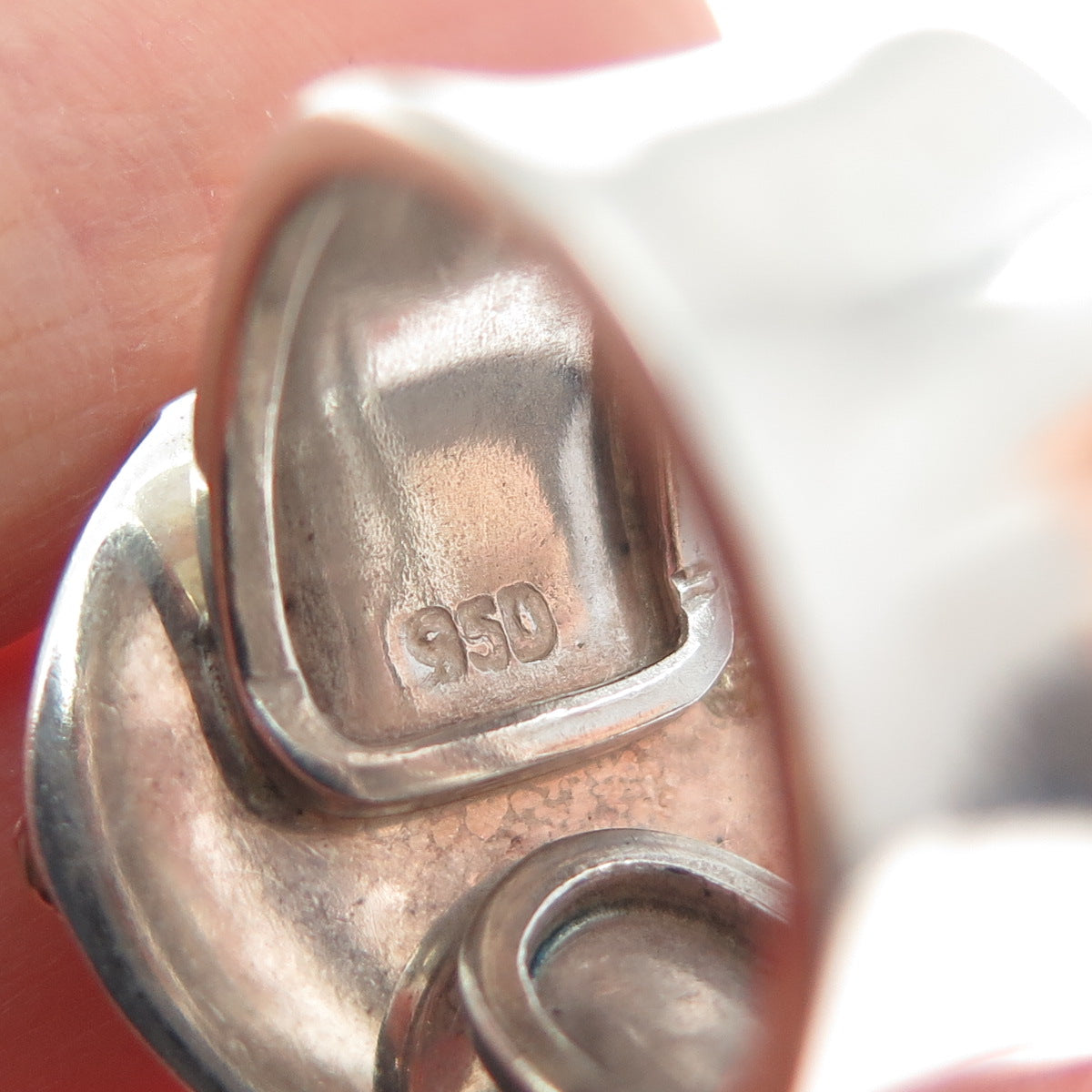 950 Silver Vintage Star of David Adjustable Ring Size 7.5