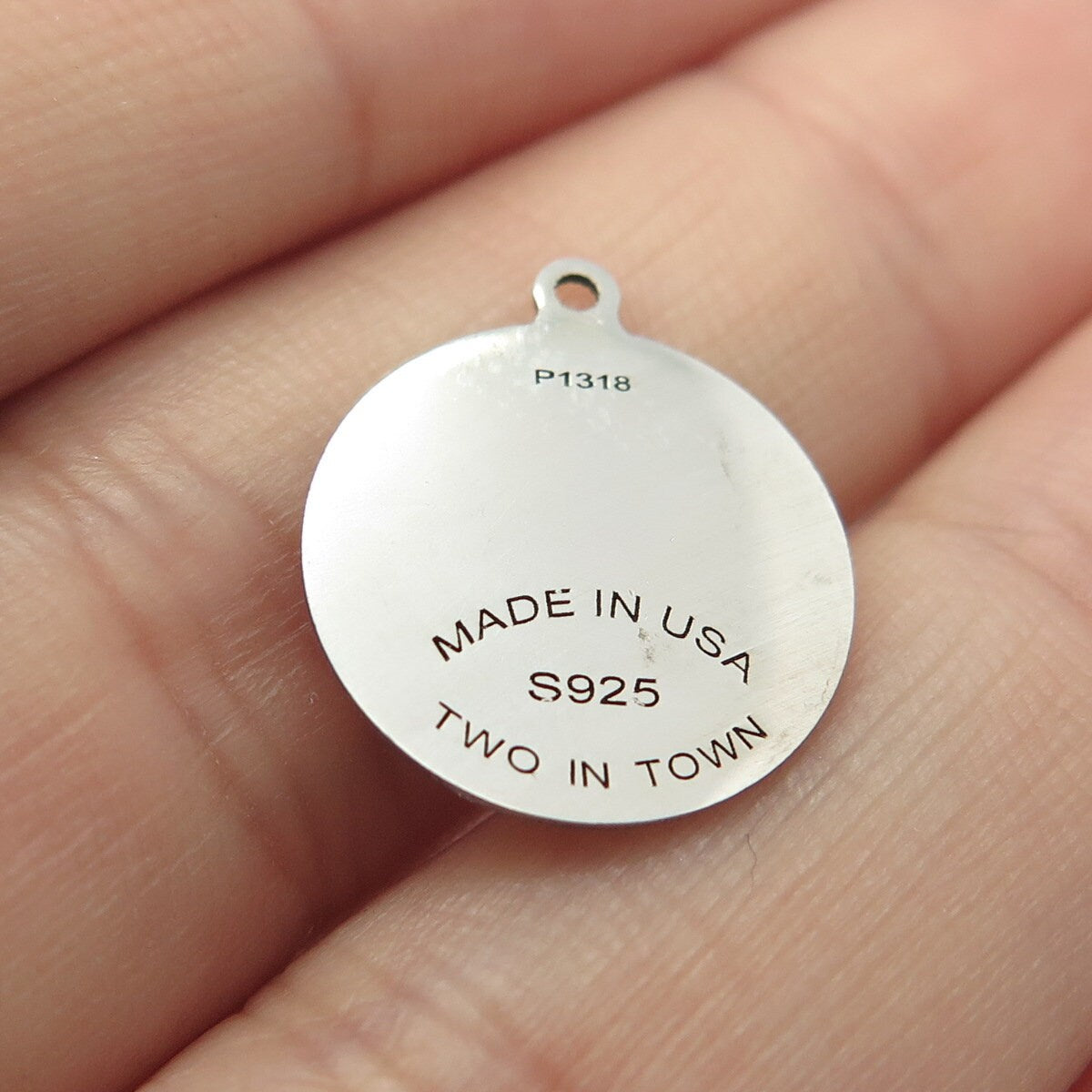 925 Sterling Silver USA Two In Town Horse Charm Pendant
