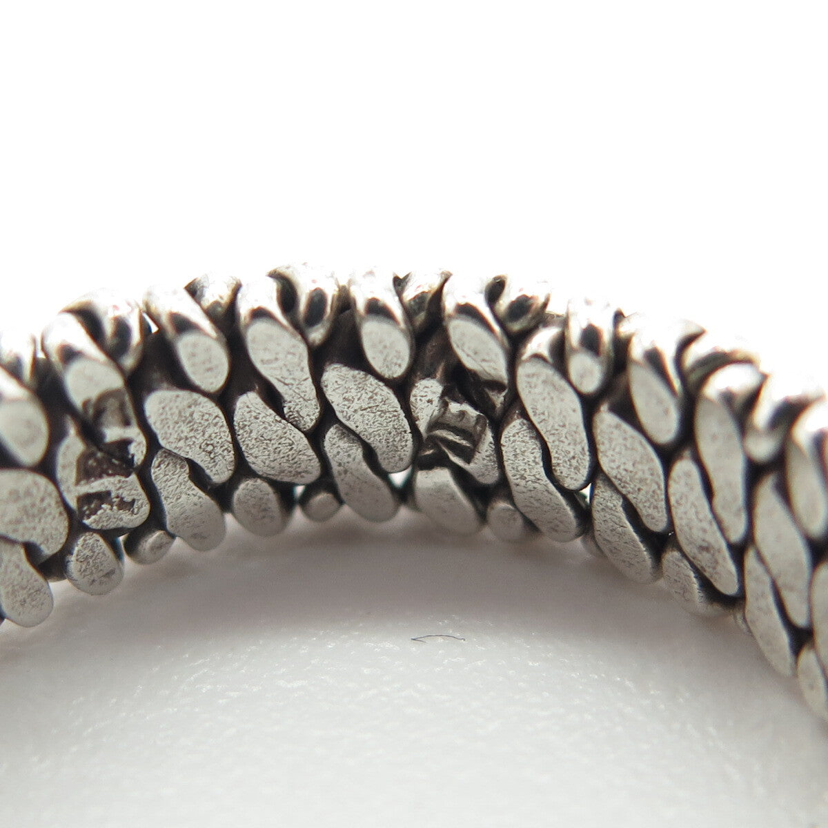 925 Sterling Silver Vintage Woven Rope Band Ring Size 8.75