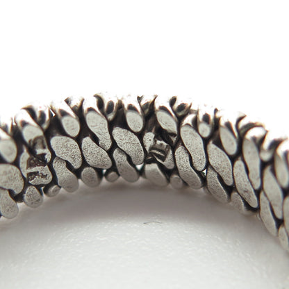 925 Sterling Silver Vintage Woven Rope Band Ring Size 8.75