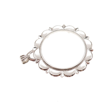 Rand & Paseka 925 Sterling Silver Vintage Morgan Coin Frame Holder Pendant