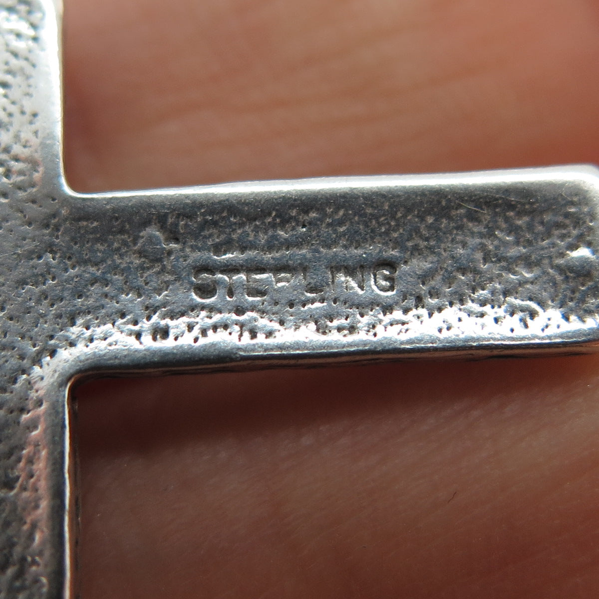 925 Sterling Silver Vintage Cross Oxidized Charm Pendant