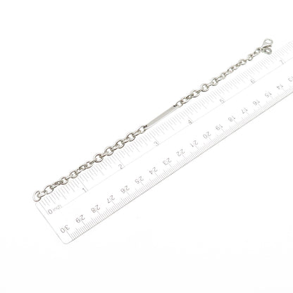 PANDORA 925 Sterling Silver Cable Link ID Bracelet 7"