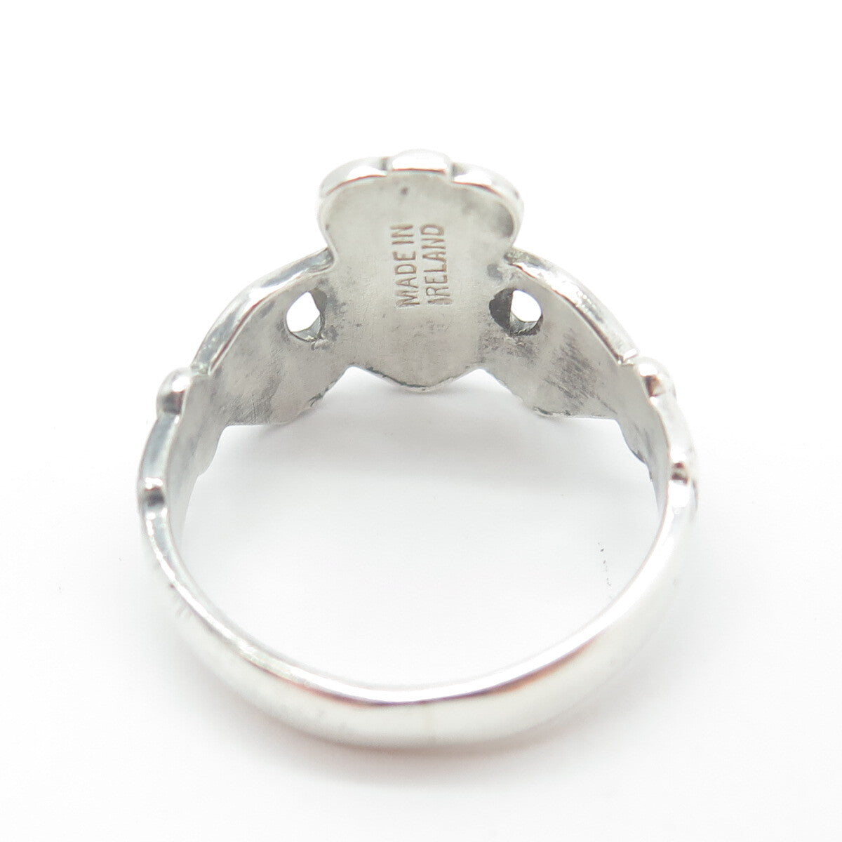 925 Sterling Silver Vintage 1976 OC Ireland Claddgh Ring Size 7.5