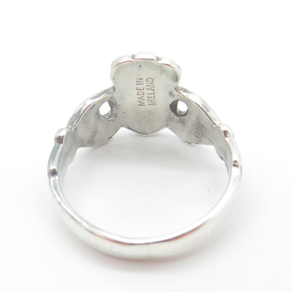 925 Sterling Silver Vintage 1976 OC Ireland Claddgh Ring Size 7.5