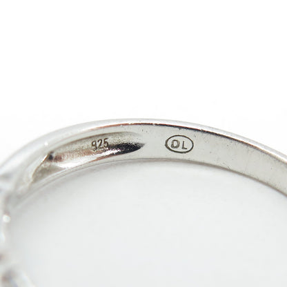 925 Sterling Silver White & Lavender C Z Ring Size 9.25