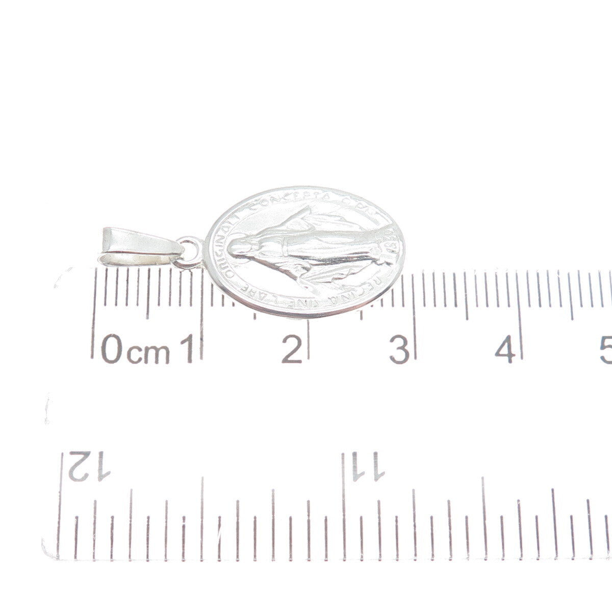HAN 925 Sterling Silver Vintage 1830 St. Regina Medal Religious Pendant