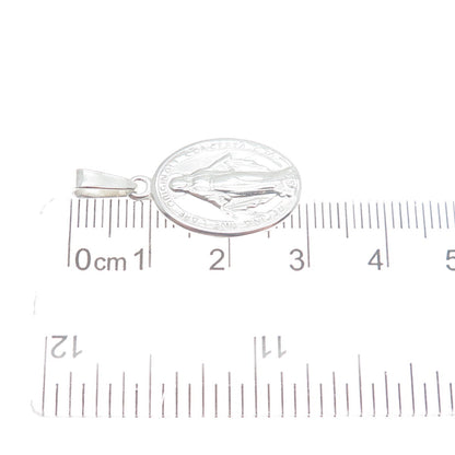 HAN 925 Sterling Silver Vintage 1830 St. Regina Medal Religious Pendant