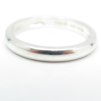 MICHELLE ALBALA 925 Sterling Silver Classic Wedding Band Ring Size 10.25